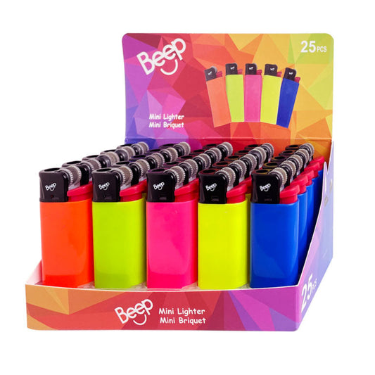 Beep | Disposable Mini Lighter Box of 25 [XLC8072] Lighter ONE