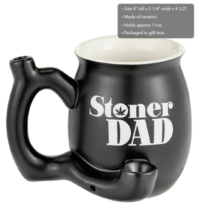 ROAST & TOAST STONER DAD PIPE MUG - MATTE BLACK WITH WHITE PRINT Mug Pipe Roast and Toast Gifts