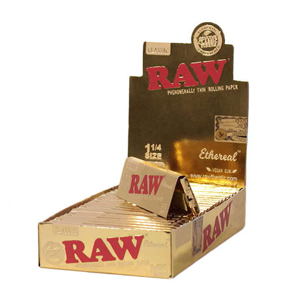 RAW | Ethereal Rolling Paper 1 - 1/4" Size ONE 1 1/4 inches - 24 packs