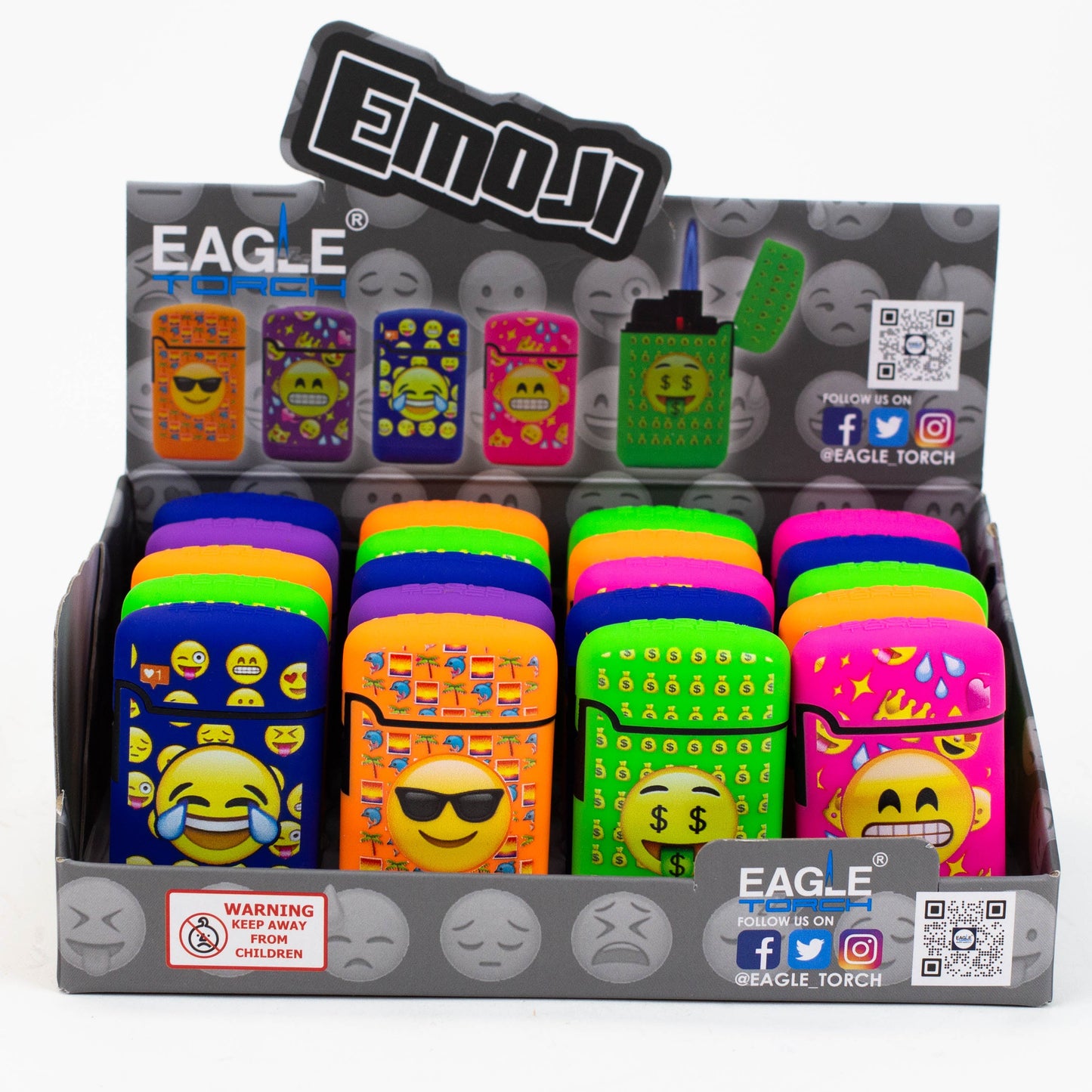Eagle Torch | EMOJI Single flame Torch lighter Box of 20 [PT113EJ] Torch LEHIGH WHOLESALE