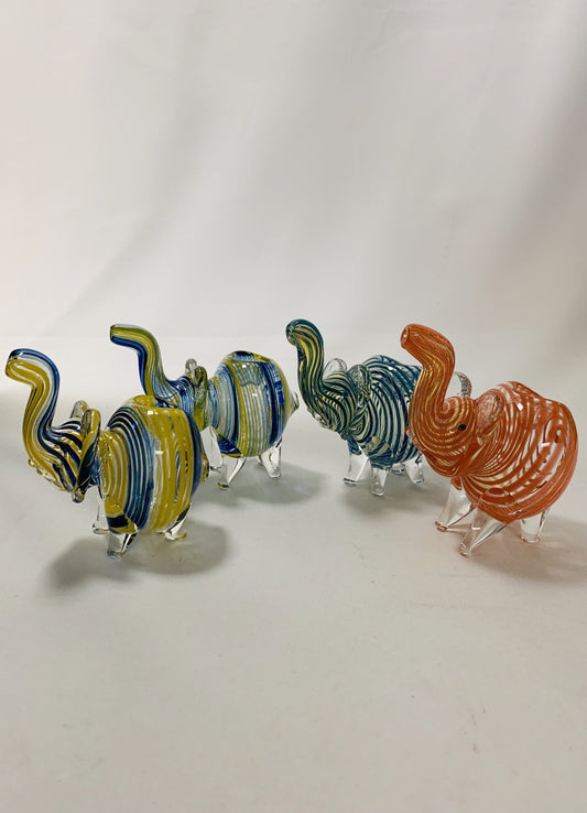 Standing elephant glass hand pipe Glass Pipe ONE