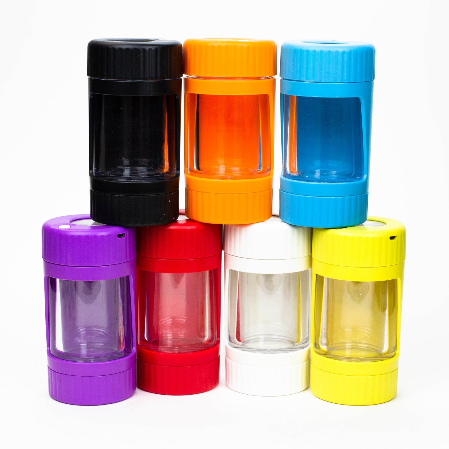 COOKIE | 4 IN 1 UTILITY JAR WITH GRINDER AND ONE HITTER Herb Saver Grinder LEHIGH WHOLESALE