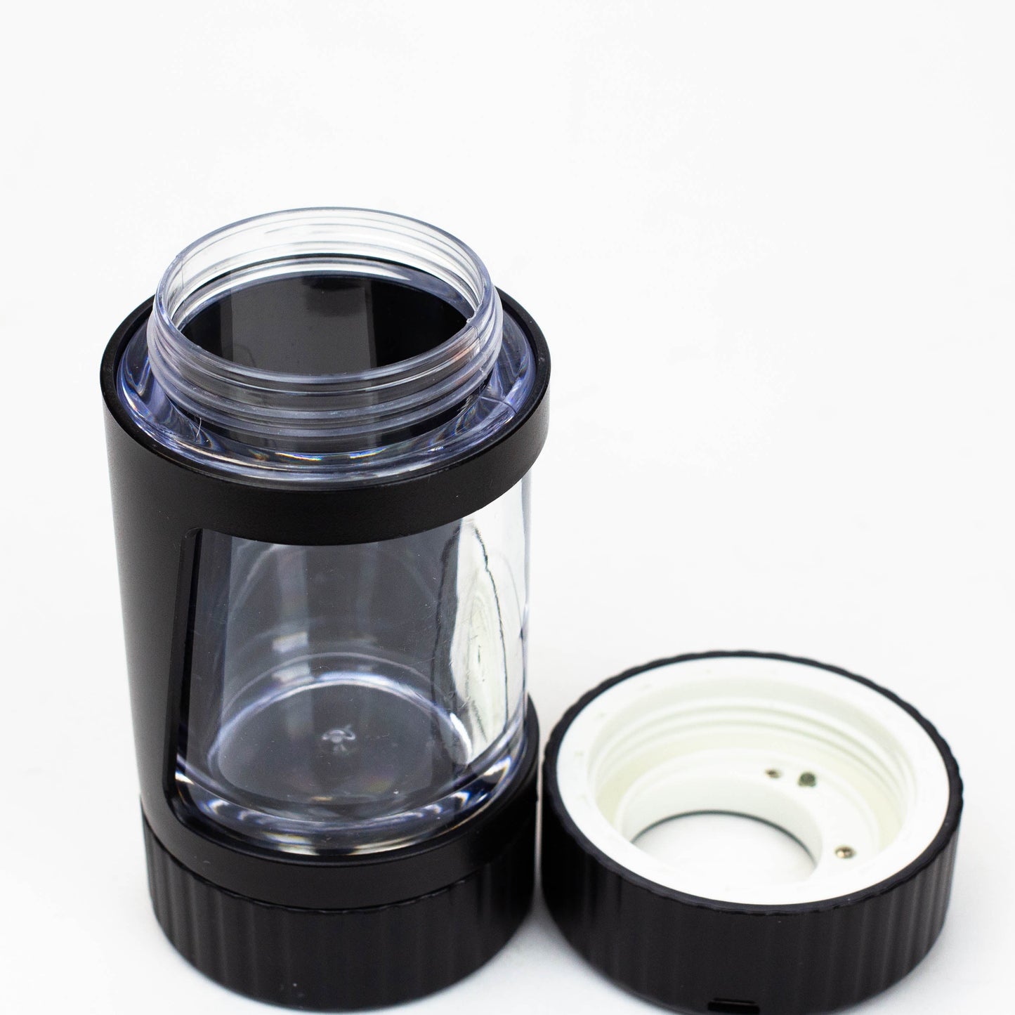 COOKIE | 4 IN 1 UTILITY JAR WITH GRINDER AND ONE HITTER Herb Saver Grinder LEHIGH WHOLESALE