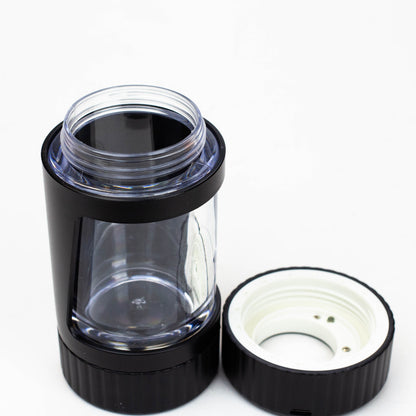 COOKIE | 4 IN 1 UTILITY JAR WITH GRINDER AND ONE HITTER Herb Saver Grinder LEHIGH WHOLESALE
