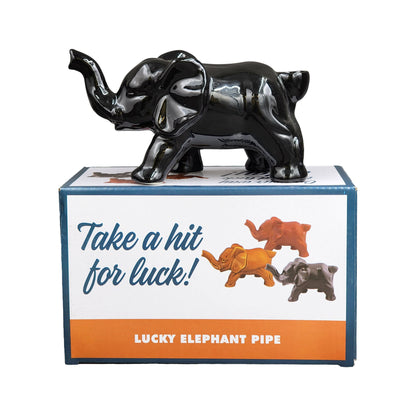 Elephant Novelty Pipe - Black Color Ceramic Pipe Roast and Toast Gifts