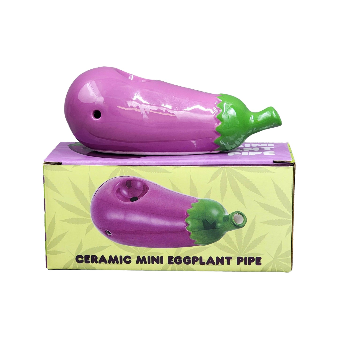 mini eggplant pipe Ceramic Pipe Roast and Toast Gifts