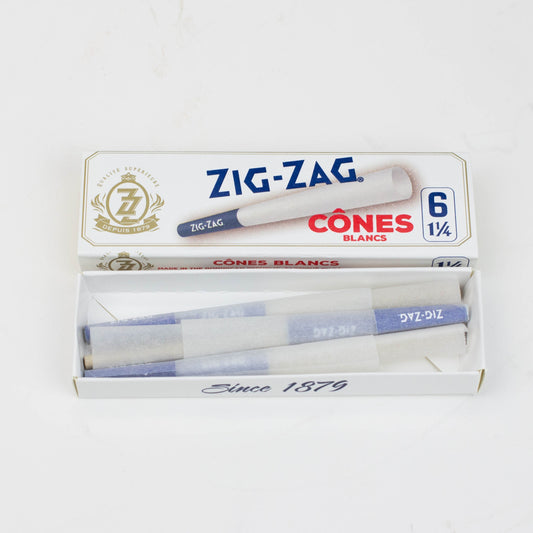 Pre-Rolled Cones - Zig-Zag White 1 1/4 Papers Box of 24 Pre-rolled Cone (Display Pack) ONE