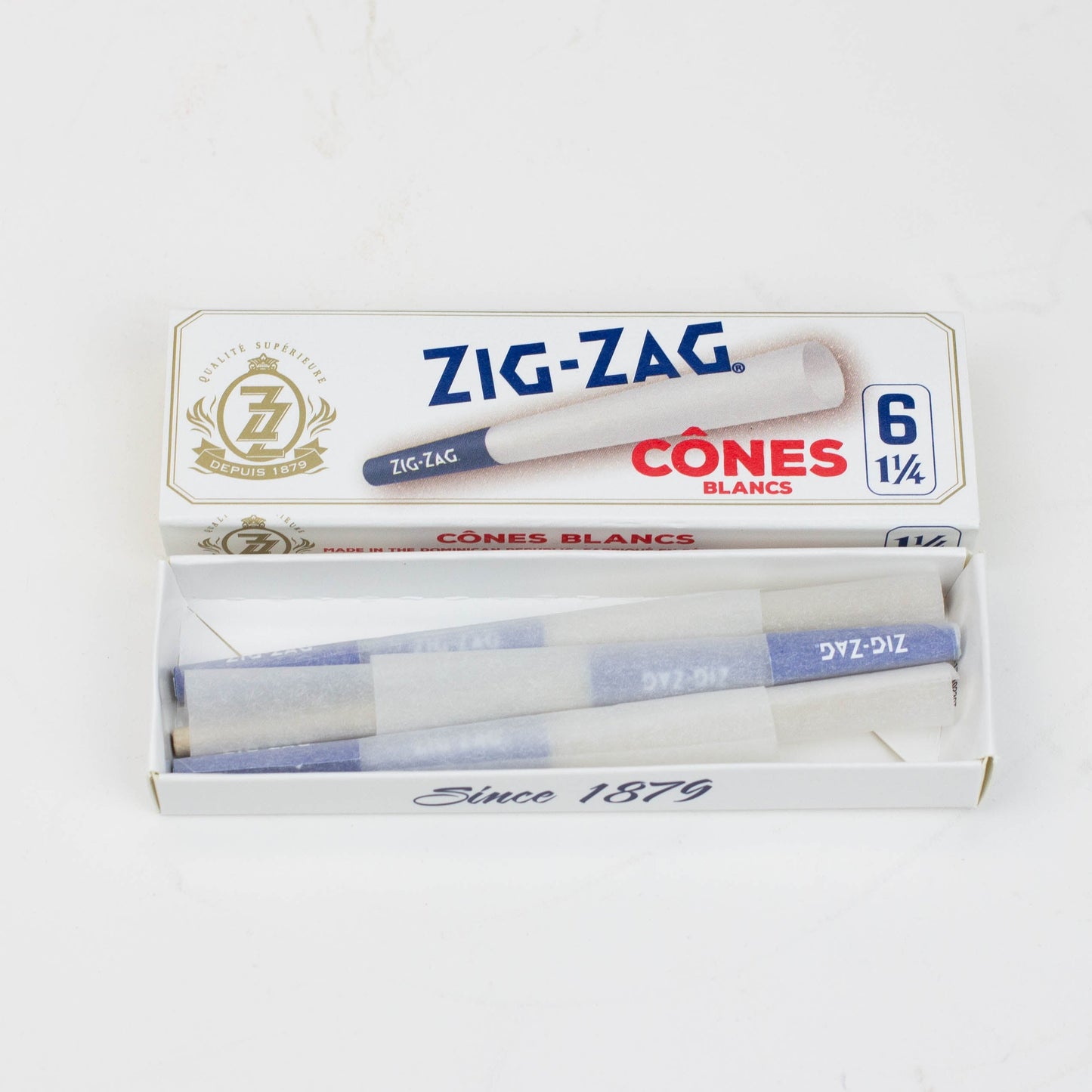 Pre-Rolled Cones - Zig-Zag White 1 1/4 Papers Box of 24 Pre-rolled Cone (Display Pack) ONE