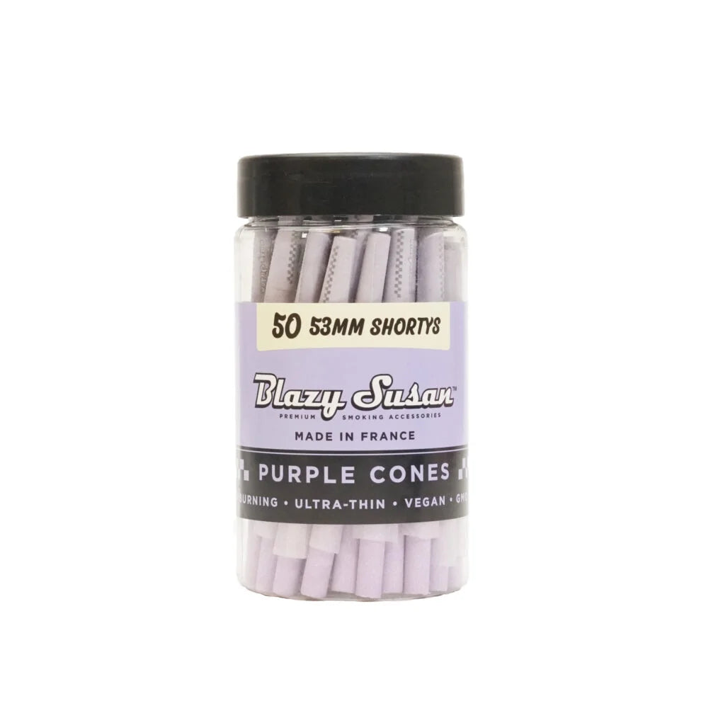 Blazy Susan | Purple shorty Cones Pack of 50 Pre-rolled Cone (Bulk / Tower) Smoking Cat Distribution