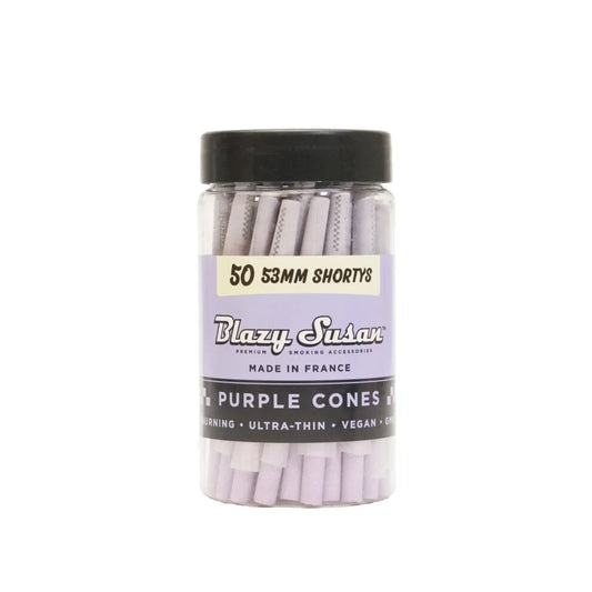 Blazy Susan | Purple shorty Cones Pack of 50 Pre-rolled Cone (Bulk / Tower) Smoking Cat Distribution