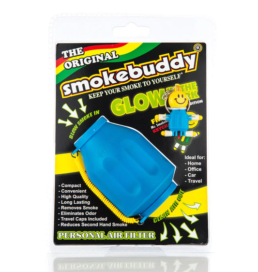 Smokebuddy Glow In The Dark Original Personal Color Air Filter Air Filter ONE Blue