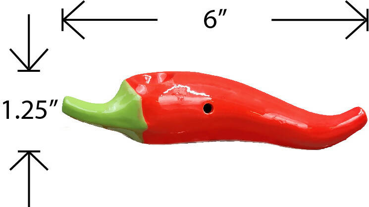 mini chili pepper pipe - red Ceramic Pipe Roast and Toast Gifts